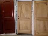 New Solid Maple 36'' Exterior Prehung Door w/ Arch Style Top, Raised Panel,