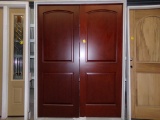 Cherry Double Exterior Prehung French Door, (2) 30'' - 60'' Door Opening, S