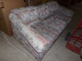Upholstered Floral Pattern Couch