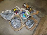 Group with (3) Boxes of Joist Hangers, Large Assortment of Misc Hardware, (