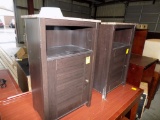 Pair of Small Bathroom Cabinets w/Faux Granite Tops
