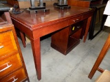54'' Table w/Center Drawer w/Night Stand