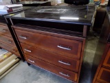 36'' 3-Drawer Dresser/TV Stand, w/Black Granite Top