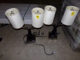 SS/Black Double Light Lamps w/110V  Plug  (2 x Bid Price)