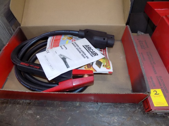 Arcair Air Carbon ARC Manual Gauging Torch and Cable w/Box of Electrodes -