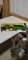 JD Utility Tractor w/ Wagon in 1/16 Scale by Ertl.  No Model on Tractor.  S