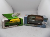 (2) 1/25 Scale Diecast Truck Banks - (1) Midland Implement 1955 Pickup, (1)