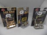 (3) 1/64 Scale NASCAR Collectibles.  All #97 Ford Taurus's - 2 Gold Plated