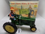 Joohn Deere Model''B'' Tractor in 1/16 Scale Tin Toy by Franklin Mint.