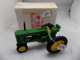 JD Model 50 Narrow Front Plastic Tractor in 1/16 Scale by Standi Toys, 1986