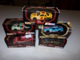 (5) 1:43 Scale NASCAR Racecars: #15, #4, #6, #2 and #43 - All by Racing Cha