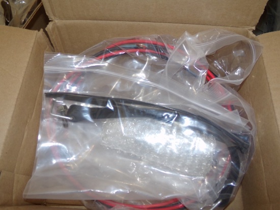Box of Polaris Parts, Battery Cables, Bungee Cords for Auxillary Batteries