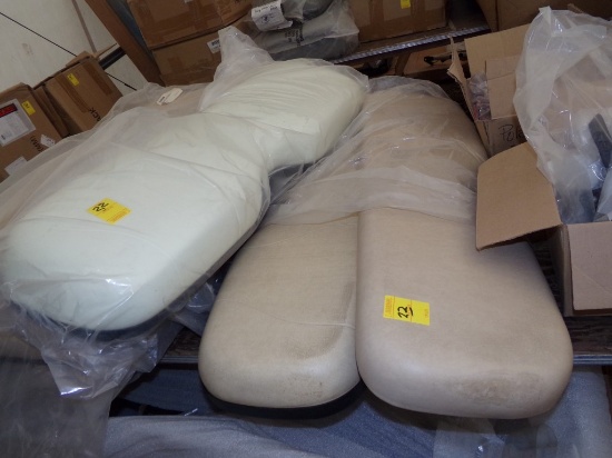 (3) Seat Backs with No Part Numbers, (1) White (2) Beige