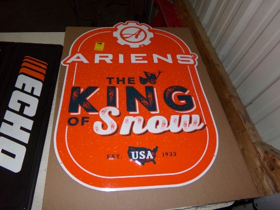 Ariens King of Snow Tin Sign, 30'' x 20''