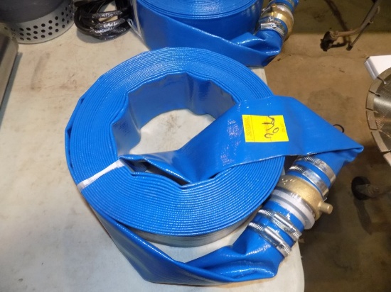 New 2'' x 50' Water Discharge Hose, Blue