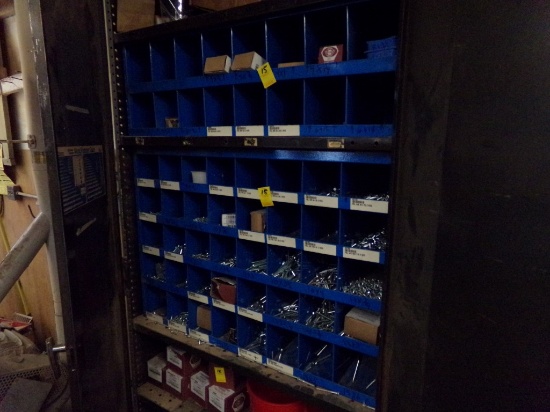 (2) Blue Organizers Full of Assorted Wood Screws, 1 Is 16 Compartments, 1 I