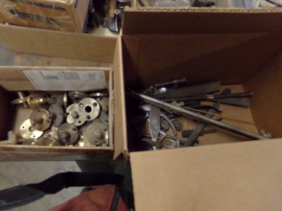 Box of Brass Inserts, and Box of Counter Bores, Files, Misc. Wood Bits, Etc