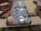 (2) Boxes of Sm. Round Containers w/Misc. Hardware, Rivets, Screws & Elec.