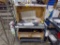 2-Tier Metal Warehouse Cart w/Wooden Built-In Cabinet Underneath, Hardware