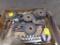 Box of Drill Bits, Punches, Snips, Abrasive Wheels, Etc.