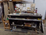 6' Wide x 34''  Rolling Work Bench w/ Storage Shelf & Misc Contents, Hardwa