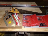 Gray Tray & Box of Misc. Hand Tools, (2) Partial Proto Hex Socket Sets, Han