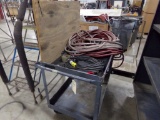 2 Tier Rollling Warehouse Cart w/ Air Hoses & Ext Cords