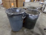 (4) Rubbermaid Trash Cans- (1) on Wheels