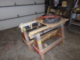 (2) Wood Saw Horses, Grp of Ext. Cords