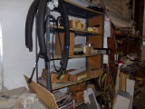 4' 6-Tier Metal Shelf w/Asst. Elec. & Tubing Contents