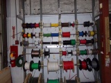 Homemade Wire Spool Rack w/Lg Qty of Wire, (40) Types of Wire - Sells as a