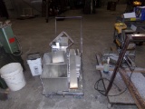 Hand Fabricated Steel  Cart w/ 4' Long Surface, Alum Tubing & Squares, Plat