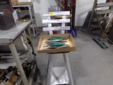 Box of Reamer Bits, Metal Files, Boring Bits, Hand Fabricated Alum Chair