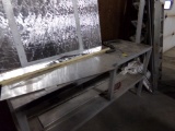 Alum Fabricated 6'L Work Bench with Bottom Shelf