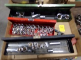 Box of (3) Socket Sets, (1) Almost SAE, Almost Complete, (1) Partial SAE Se