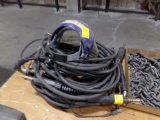 Large Group of Welding Leads with Spark Guard Visor