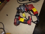(2) Milwaukee Drills - (1) Corded, (1) Cordless, No Battery