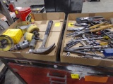 (2) Boxes with Holesaws, Hammer, Vise Grips, Crimps, Pliers, Drill Bits, Et