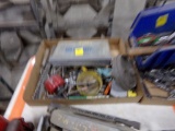 Box with Drill Bits, Files, Hole Saws, Snips Etc.
