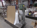 6' x 3' Panel Cart w/ Contents, Plywood & Packing Items