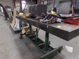8' Rolling Metal Hydraulic Lift Work Bench