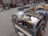 3 Tier Rolling Metal Shop Cart w/ Contents - Mostly Hardware & Some Misc To