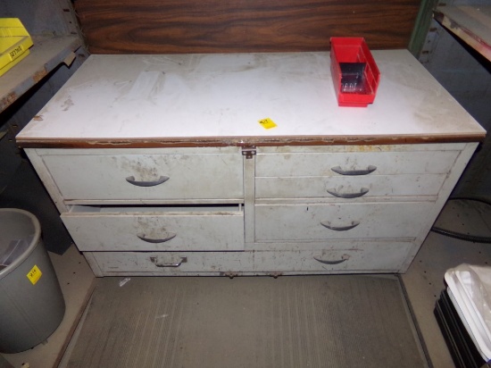 6 Drawer Desk, 4'L x 22''d x29''H