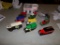 Mobil Gas Ceramic Gas Station, Group Of (9) Small Scale Antique Trucks