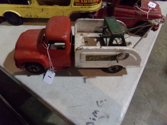 Buddy L ''Repair It'' Tow Truck, 14 1/2'' Long, Nice Old Tin Toy