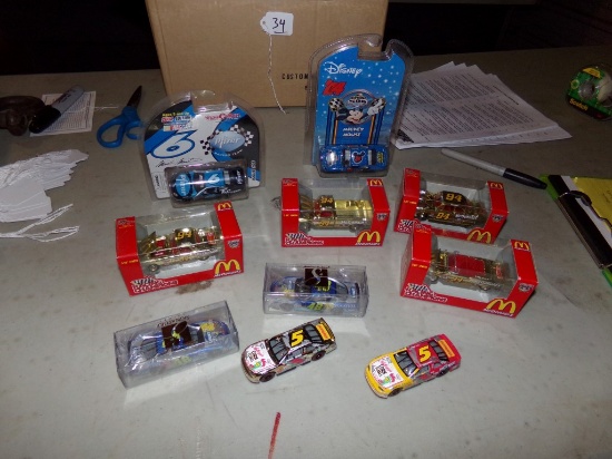 Group Of (10) Assorted 1:64 Scale Nascar Race Cars Including (4) McDonalds