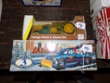 1996 Sunoco Tow Truck with Snow Plow and a John Deere Vintage Truck and Tra