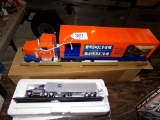 Plastic Lionel Box Trailer Toy Truck, and (1) 1:64 Scale Overnite Ford Trac