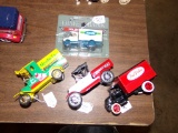 (4) Smaller Scale Antique Delivery Trucks, True Value, Texaco, Mountain Dew