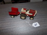 Small Tonka Garden Tractor with a Cart, Missing Steering Wheel